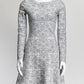 Alaia Grey Wool Flocked Dress IT 40