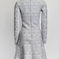 Alaia Grey Wool Flocked Dress IT 40