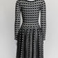 Alaia Longsleeve Black / White Printed Dress 36