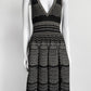 Alaïa Sleeveless Black Printed Knee-Length Dress 42