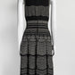 Alaïa Sleeveless Black Printed Knee-Length Dress 42