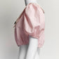 Alessandra Rich Pink Striped Poplin Cropped Top 40