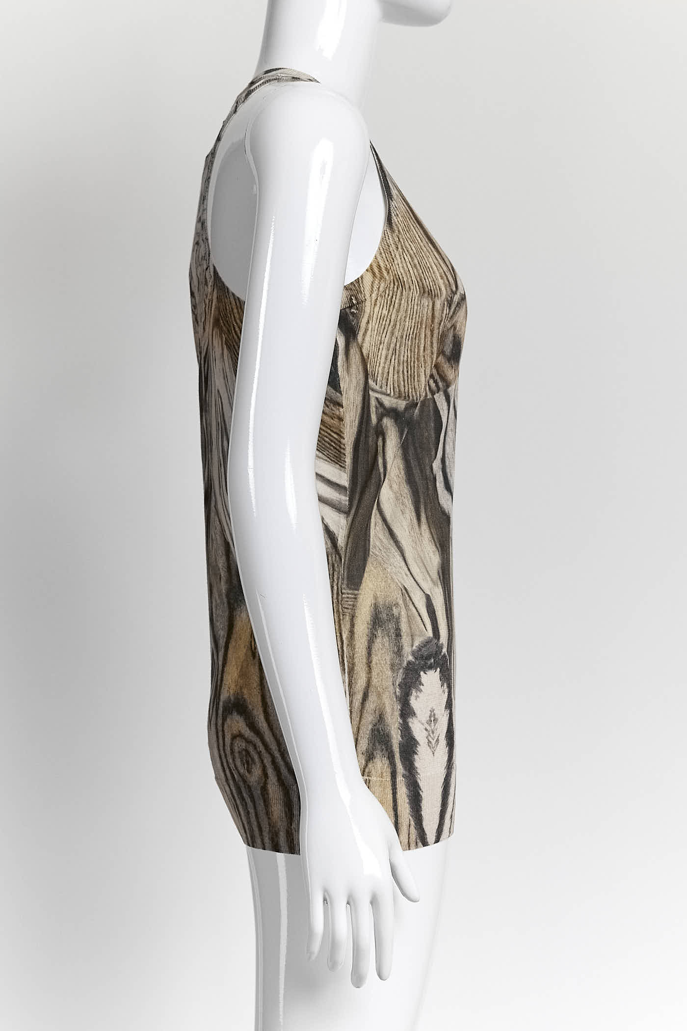 Alexander McQueen Beige Patterned Kint Tank Top L