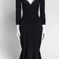 Alexander McQueen Black Kint with Lace Detail Dress L