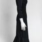 Alexander McQueen Black Kint with Lace Detail Dress L