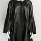 Alexander McQueen Black Leather Coat 38