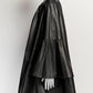 Alexander McQueen Black Leather Coat 38