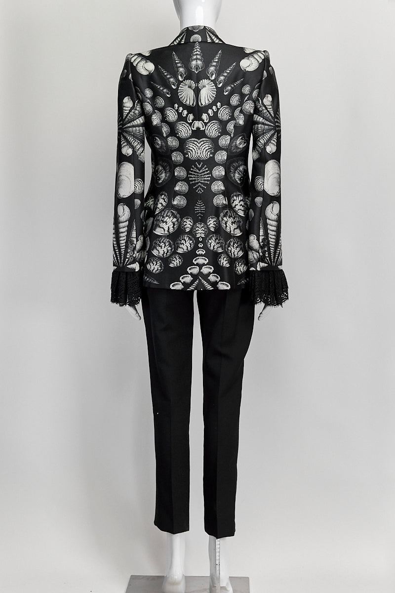 Alexander McQueen Seashell Print Blazer/Pants IT38