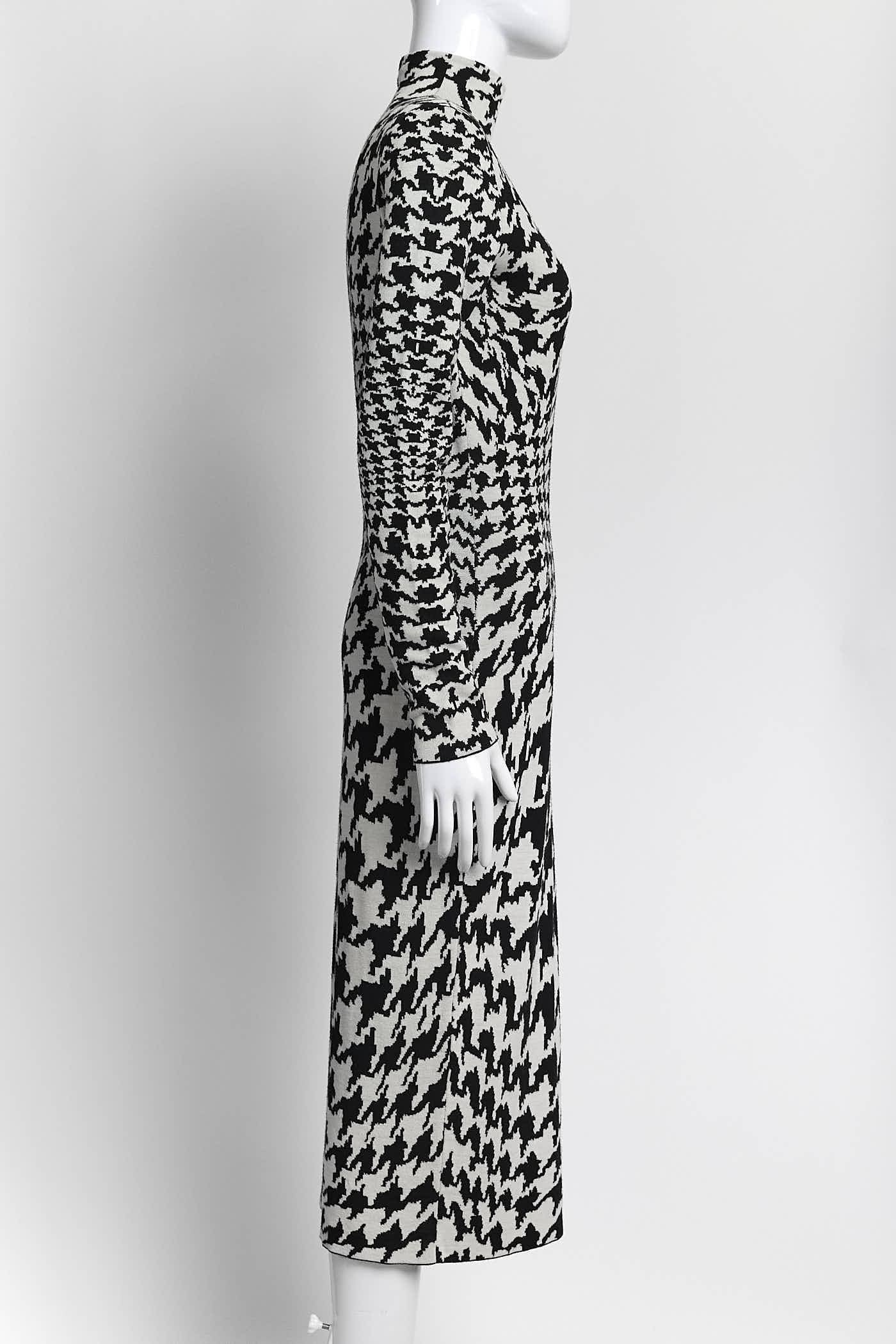 Alexander McQueen The Horn Of Plenty  Black/White Kint Dress M