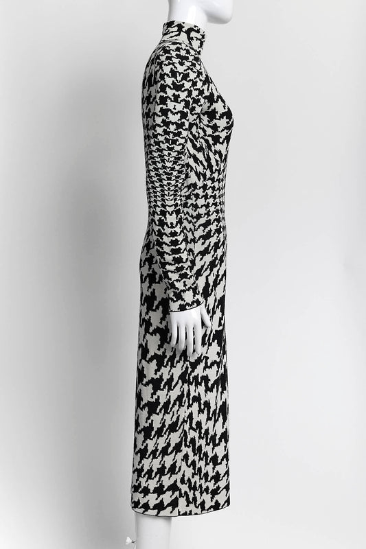 Alexander McQueen The Horn Of Plenty  Black/White Kint Dress M