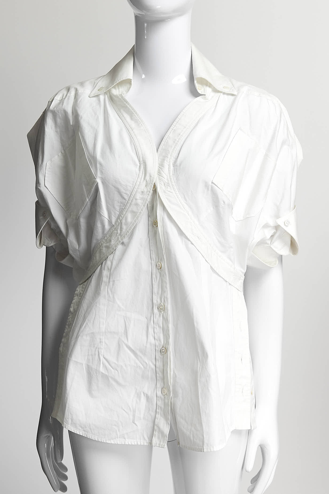 Alexander McQueen White Cotton Blouse 42