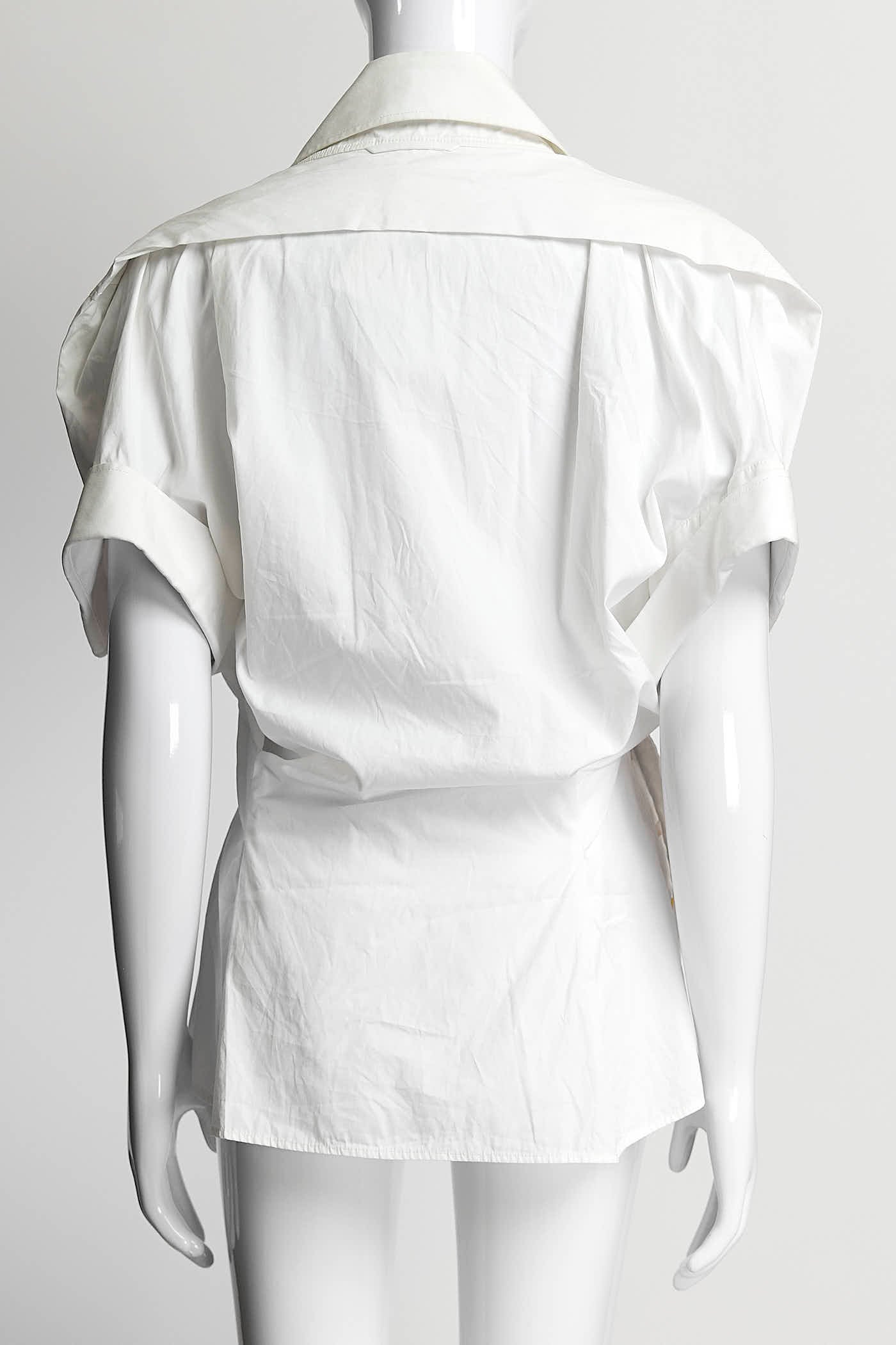Alexander McQueen White Cotton Blouse 42