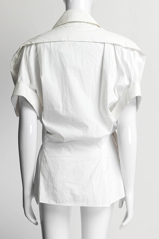 Alexander McQueen White Cotton Blouse 42