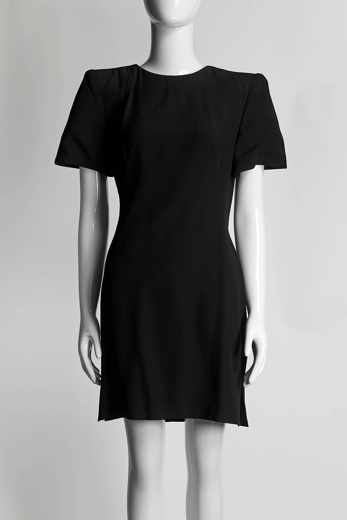 Alexander Mcqueen Black Dress with Shoulder Pads 44