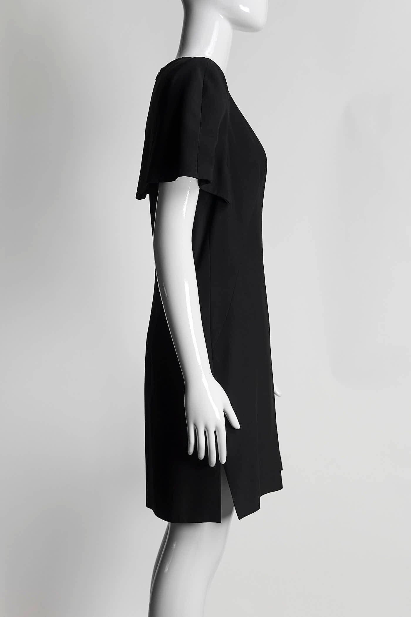 Alexander Mcqueen Black Dress with Shoulder Pads 44
