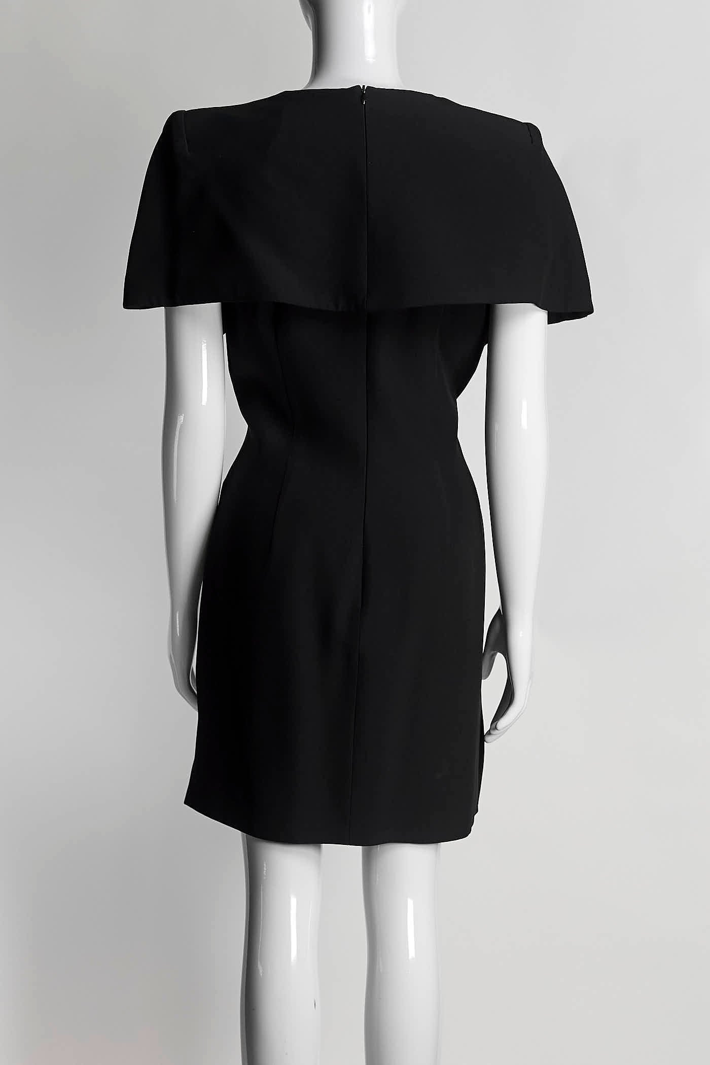 Alexander Mcqueen Black Dress with Shoulder Pads 44