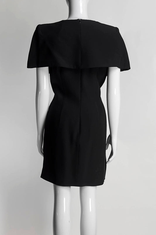 Alexander Mcqueen Black Dress with Shoulder Pads 44