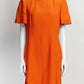 Alexandre McQueen Orange Red Short-sleeved Dress 44