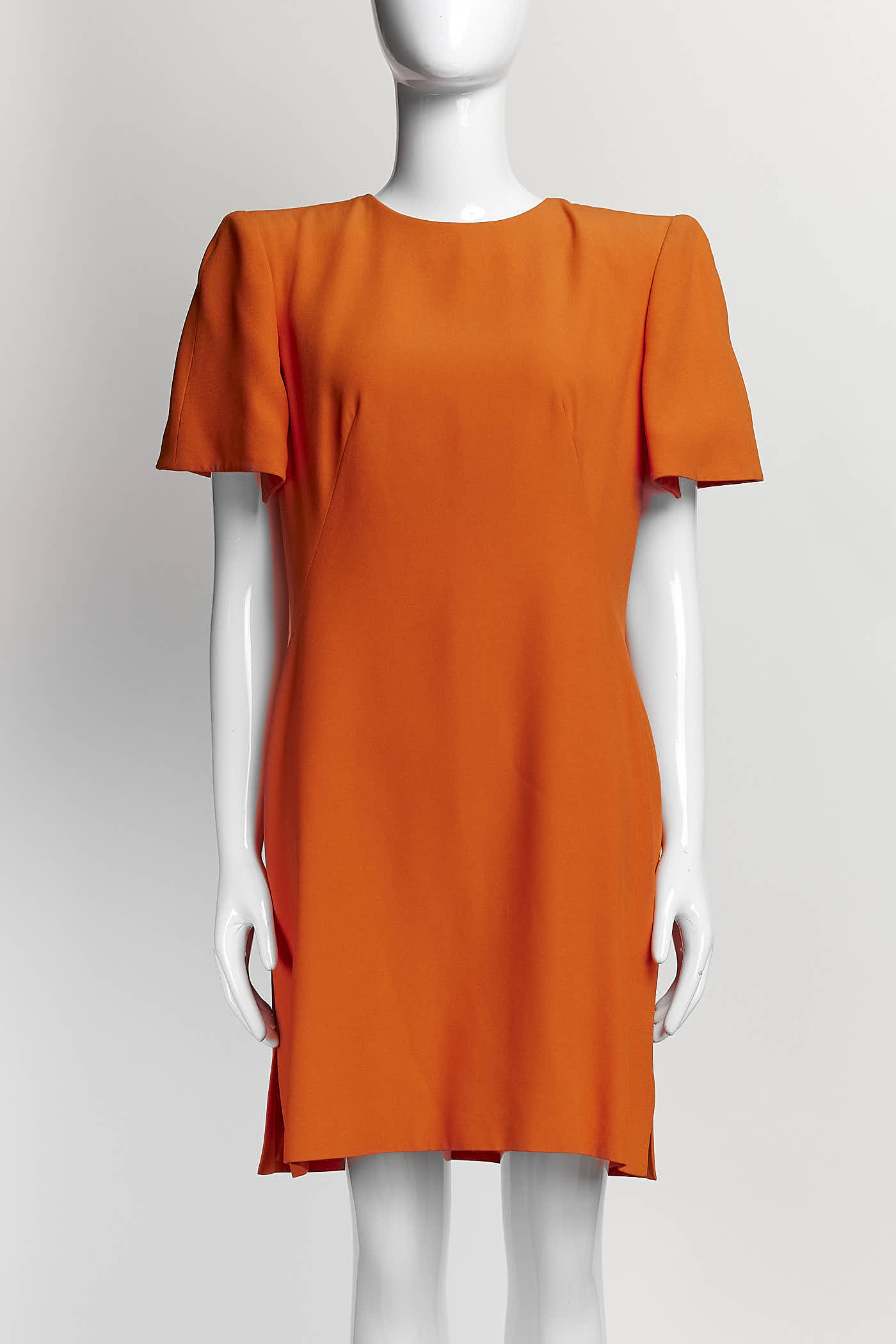 Alexandre McQueen Orange Red Short-sleeved Dress 44