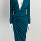 Alexandre Vauthier Cobalt Ruched Dress 42