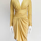 Alexandre Vauthier Gold Jersey Dress US 6