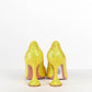 Amina Muaddi Yellow Giorgia Heel 39