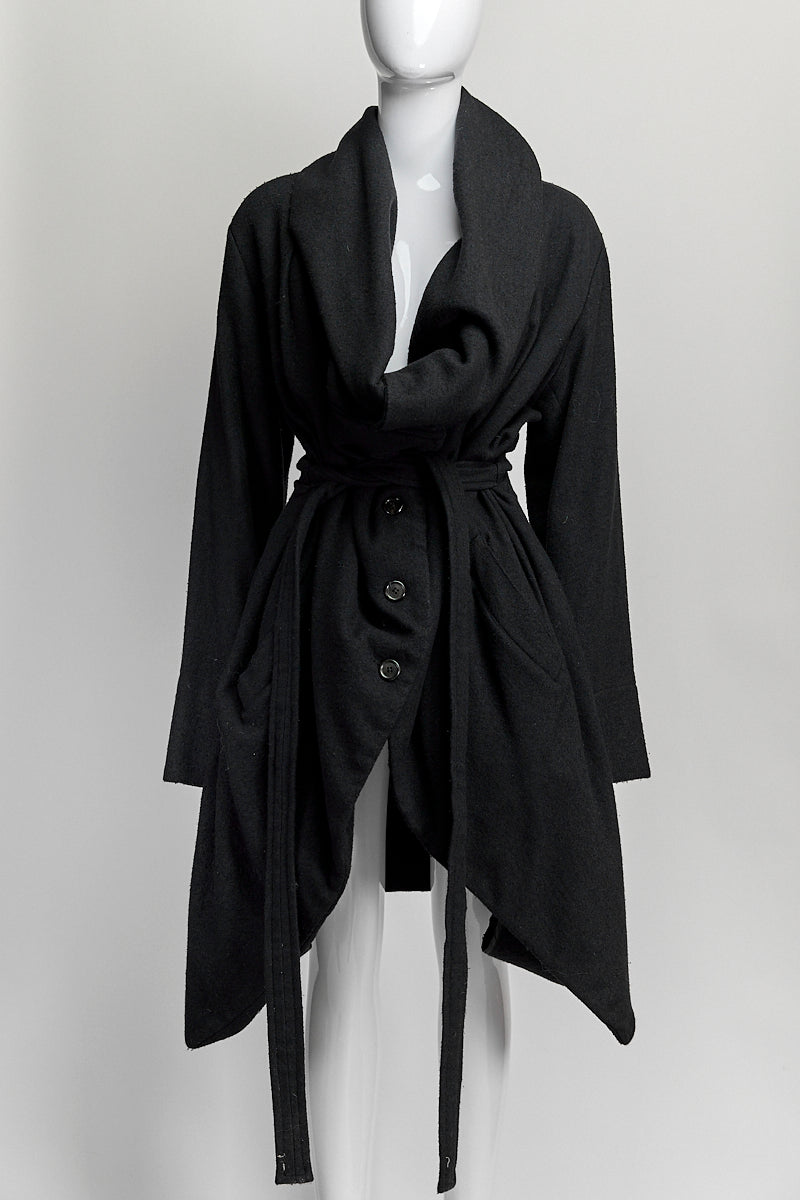 Ann Demeulemeester Black Coat 38