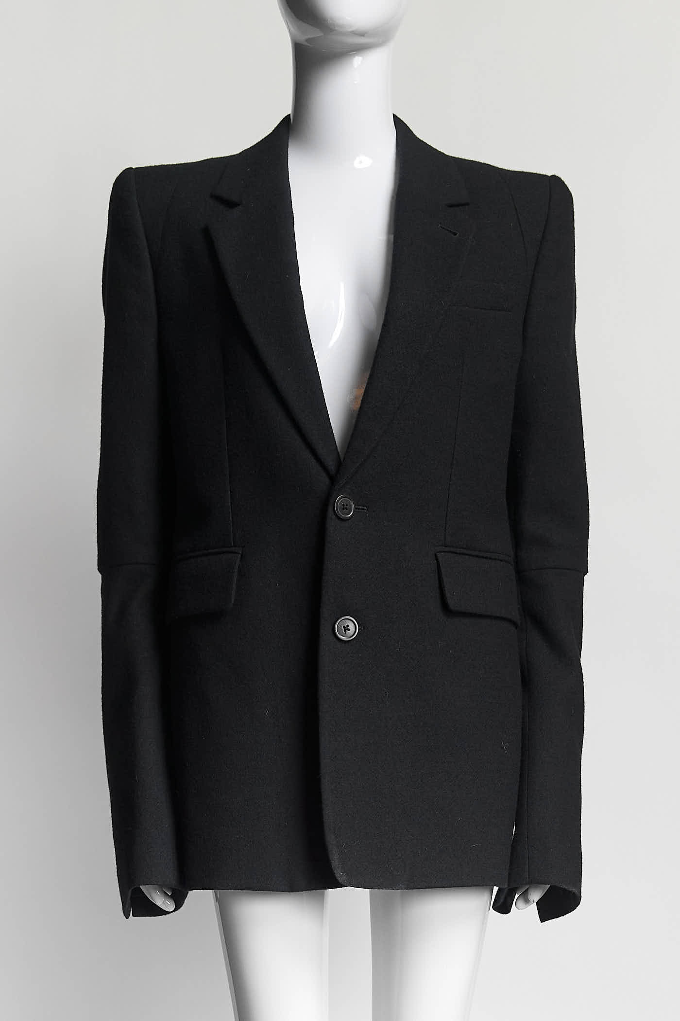 Ann Demeulemeester Black Wool Blazer 42