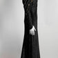 Attico Galaxy Black Long Dress