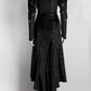Attico Galaxy Black Long Dress