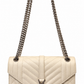 Saint Laurent Envelope Quilted Grain de Poudre Embossed Leather Bag