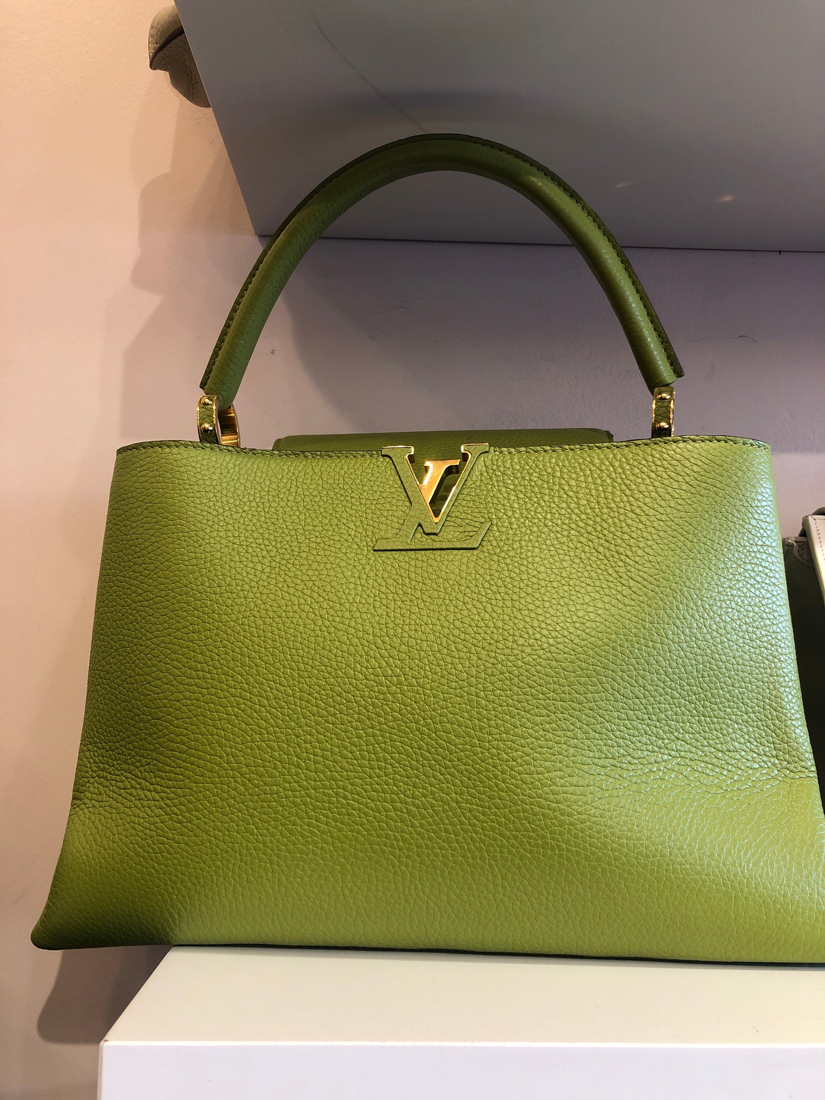 Louis Vuitton lime green purse