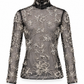 ALI HAIDER COUTURE ARUM LILY HAND EMBROIDERED MESH TOP - SIZE MEDIUM (MEN)