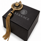 GIANNI VERSACE VANITAS CRYSTAL EENAMEL MEDUSA TASSEL NECKLACE