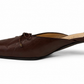 CHANEL VINTAGE BROWN MULES IN BROWN CALFSKIN