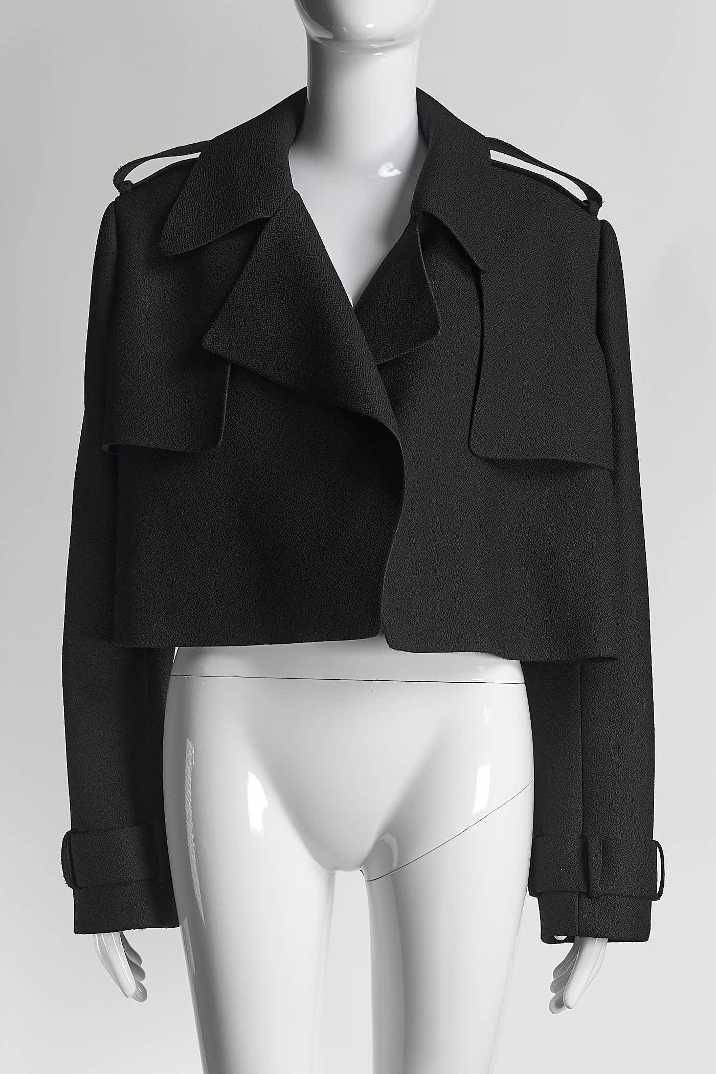 Balenciaga Black Cropped Jacket 44