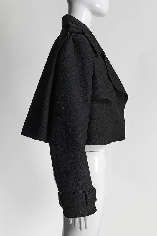 Balenciaga Black Cropped Jacket 44