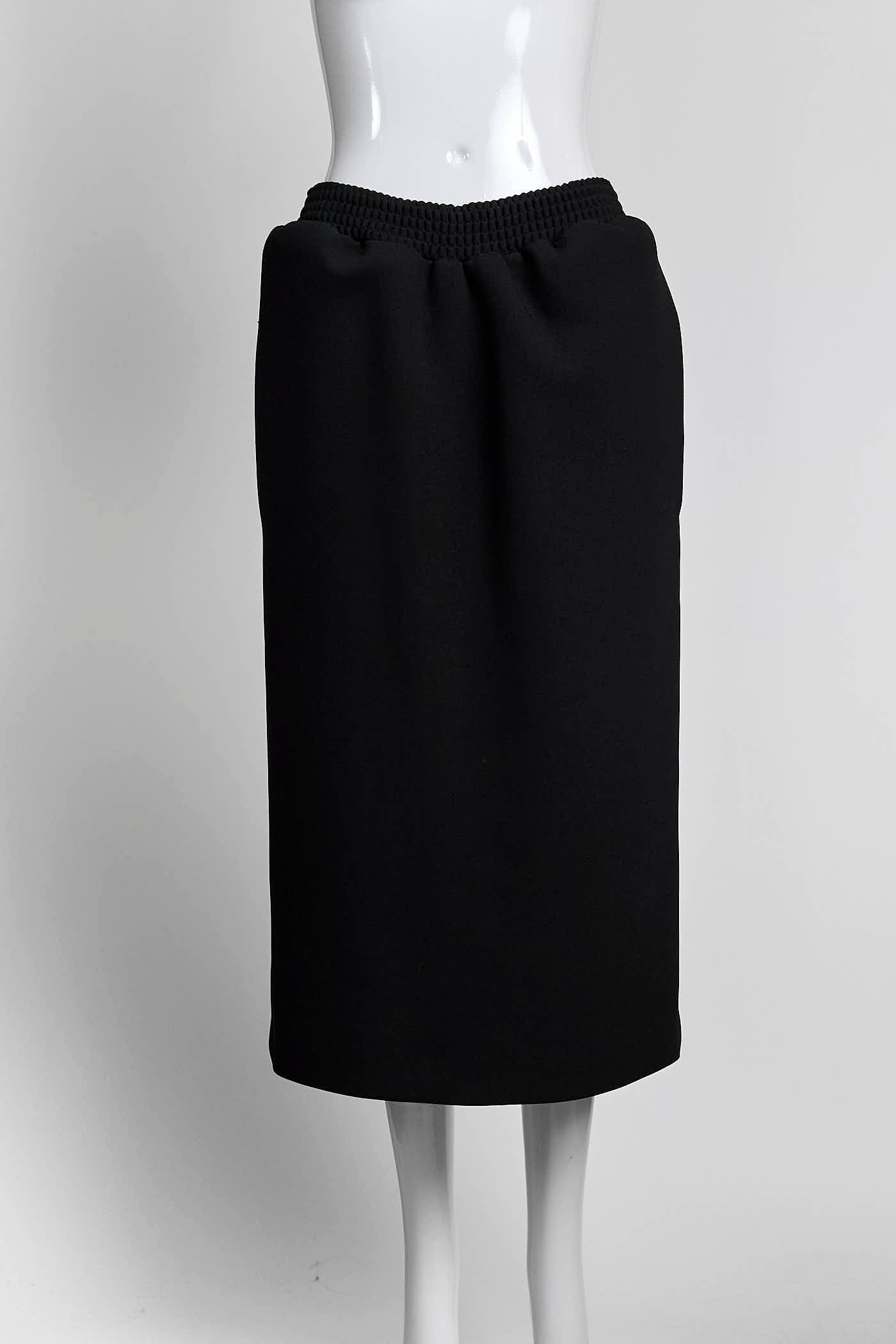 Balenciaga Black Skirt with Elasticated Waist 38