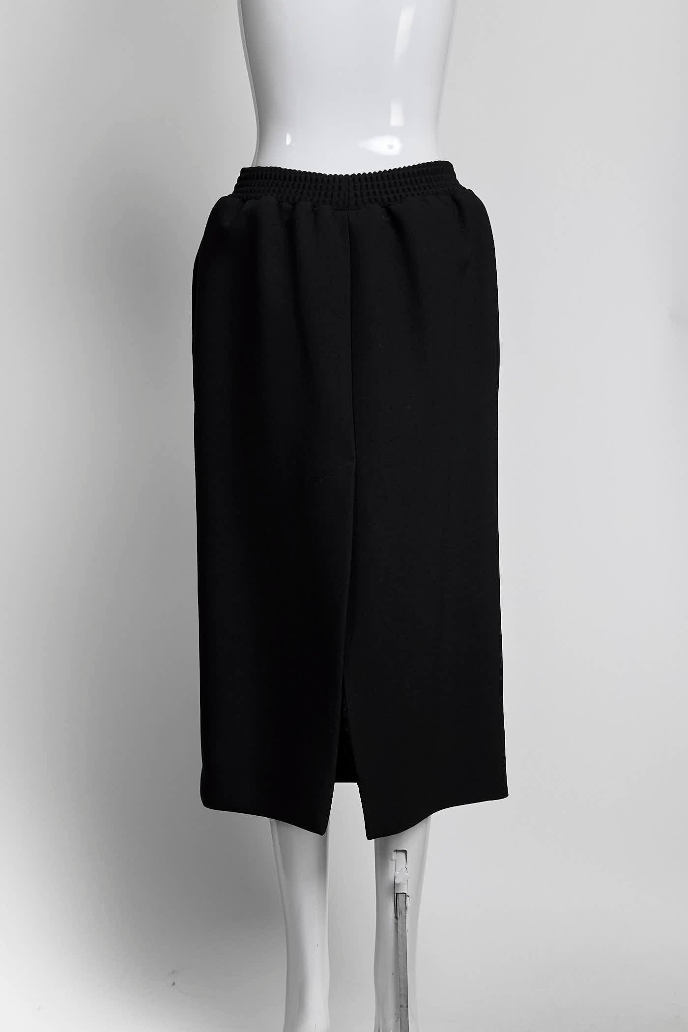Balenciaga Black Skirt with Elasticated Waist 38