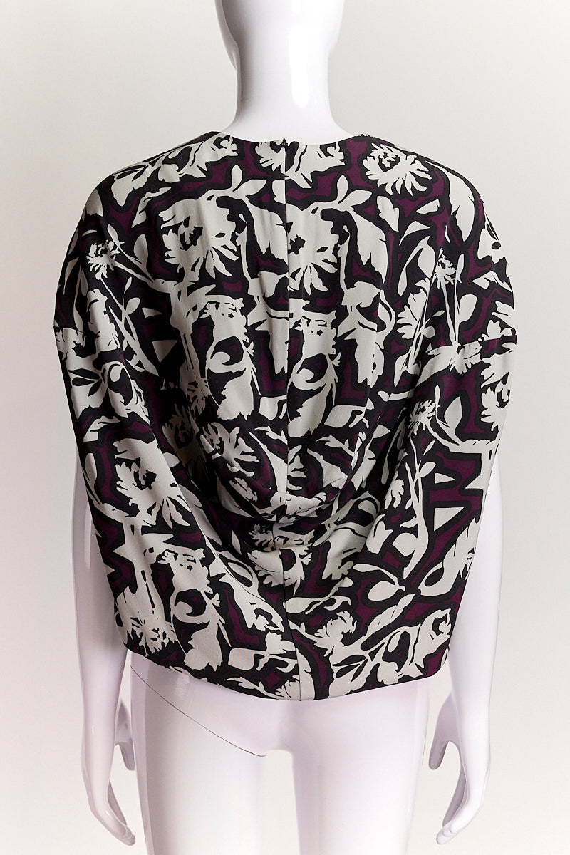 Balenciaga Floral Printed Silk Blouse IT38