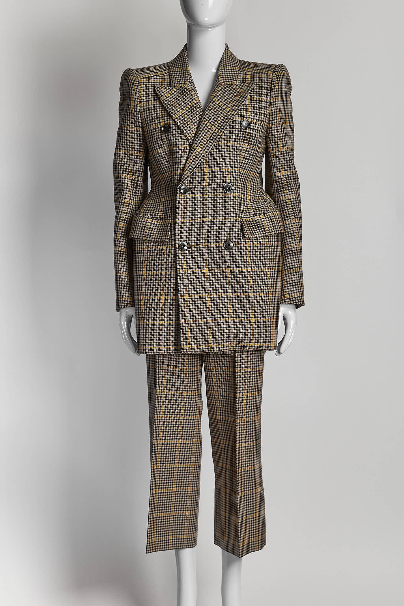 Balenciaga Hourglass Brown wool suit Blazer/Trouser 38