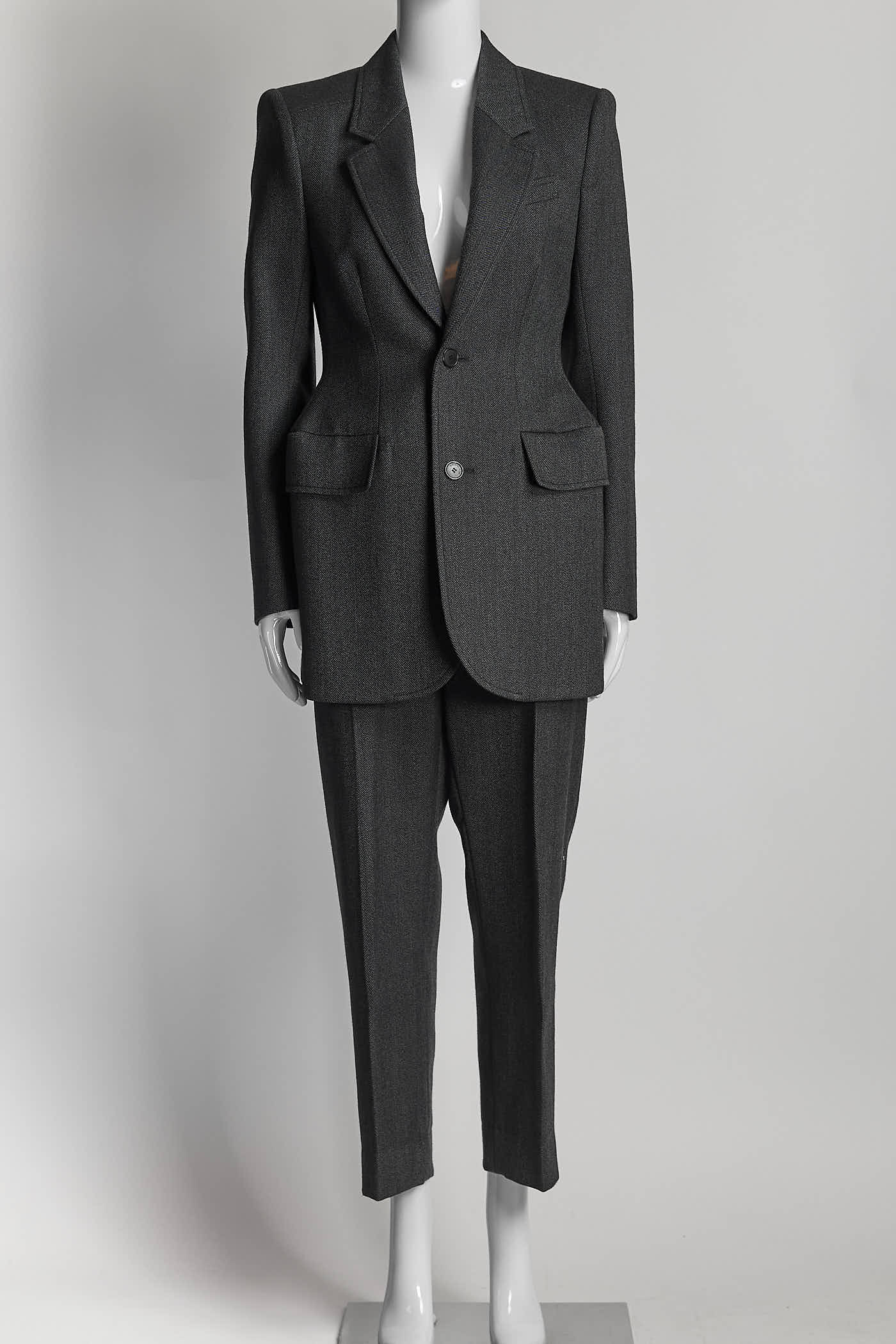Balenciaga Hourglass Grey Blazer/Trouser Suit 38