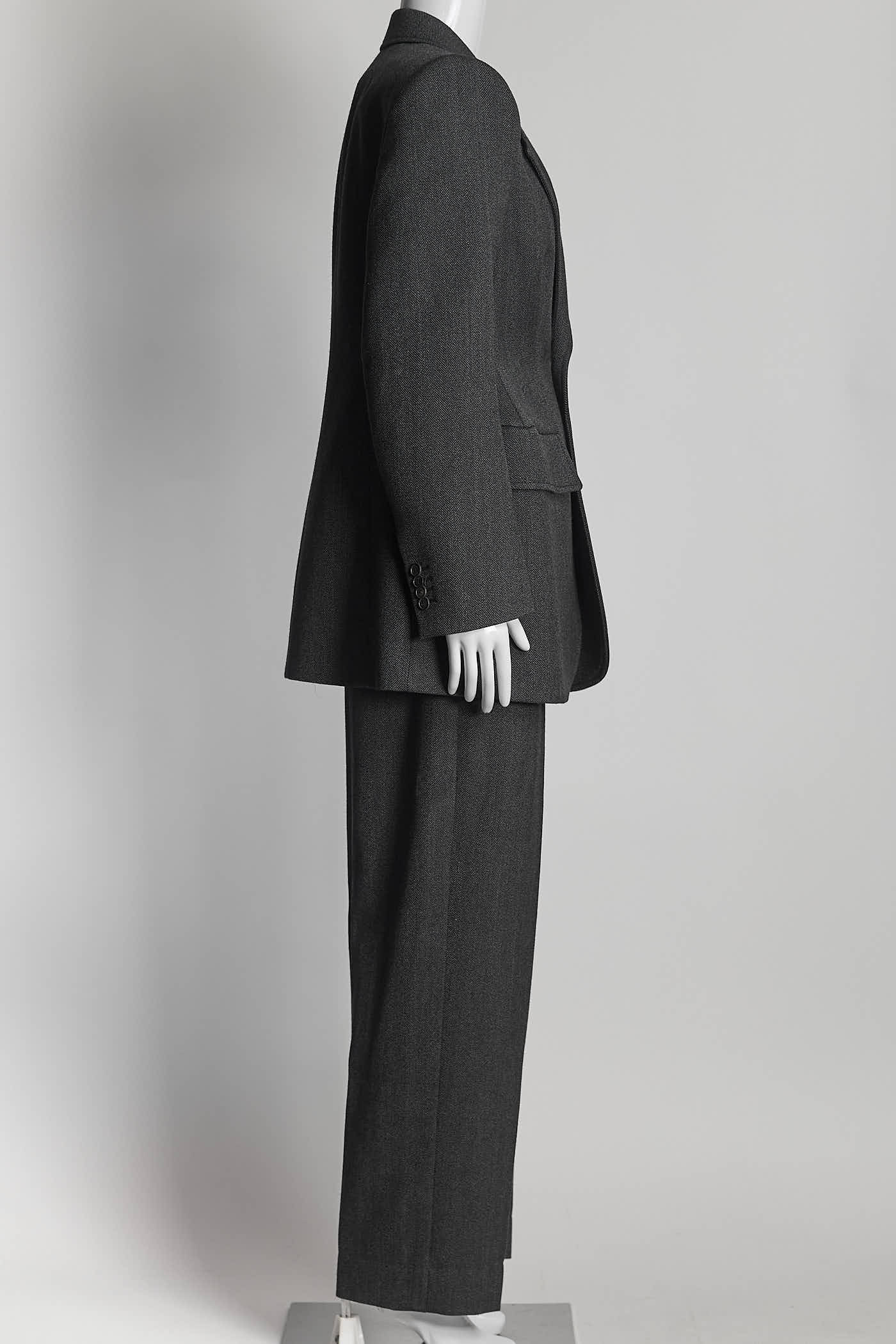 Balenciaga Hourglass Grey Blazer/Trouser Suit 38