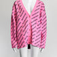 Balenciaga Pink Logo Cardigan S