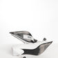 Balenciaga White Heels with Logo Printed on Fringe Toe 38.5