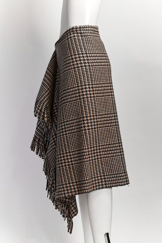 Balenciaga Wool Houndstooth Skirt IT38