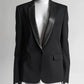 Balmain Black Blazer with Leather Collar 40