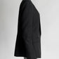 Balmain Black Blazer with Leather Collar 40