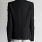 Balmain Black Blazer with Leather Collar 40