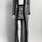 Balmain Black Jacquard Knit Cardigan/Skirt Set 36